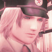 an image of major ivan raidenovitch raikov from metal gear solid 3: snake eater, with a pink filter applied.
